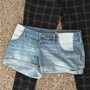 Denim Blue maternity Women's Shorts